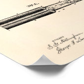 Breech Loading Pistool 1883 Patent Art - Old Peper Poster (Hoek)