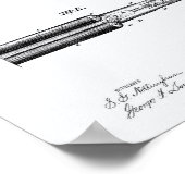 Breech Loading Pistool 1883 Patent Art - Witboek Poster (Hoek)