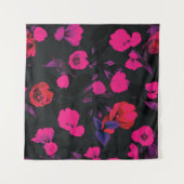 Breed bloemig, gestileerd tulpenpatroon. wandkleed (Voorkant (horizontaal))