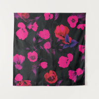 Breed bloemig, gestileerd tulpenpatroon.