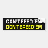 Breed geen Em Bumpersticker (Voorkant)