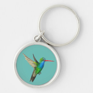 Breed-gefactureerde leuke de vogelwaterverf van de sleutelhanger