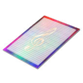 Breed gereguleerd Gold Music Treble Clef Helderkle Notitieblok (Schuin)