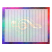 Breed gereguleerd Gold Music Treble Clef Helderkle Notitieblok (Voorkant)
