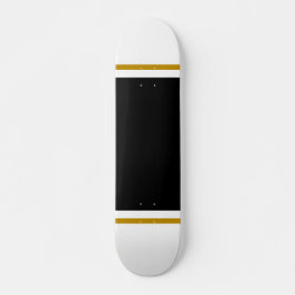 Breed gestroomlijnd zwart centrum Stripe Golden Br Persoonlijk Skateboard