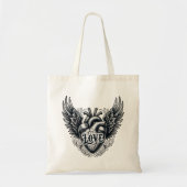 Breed hart tote bag (Voorkant)
