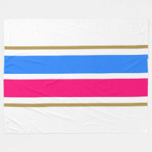 Breed Helderblauw Snoep Roze Wit Racing Stripes