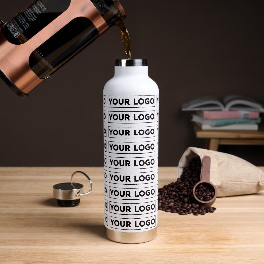 Breed logo patroon waterfles (Koffie)