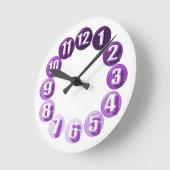 Breed Numbers/Purple Ronde Klok (Hoek)