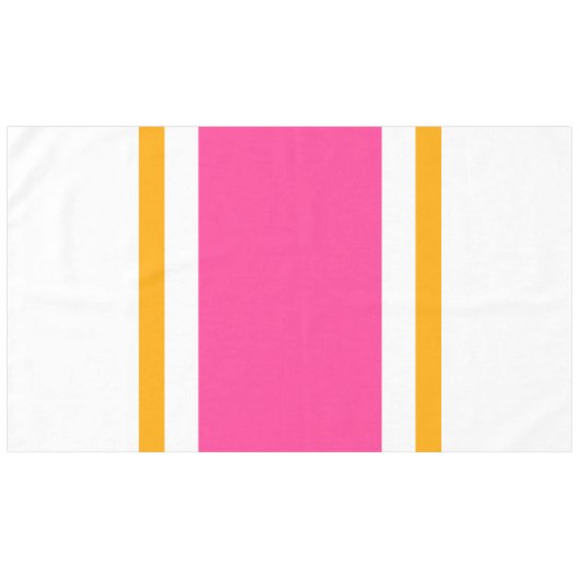 Breed  Snoep Roze Geel Wit Racing Stripes Tafelkleed (Voorkant (Horizontaal))