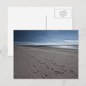 Breed strand op het noordelijk Zee Briefkaart (Voorkant / Achterkant)