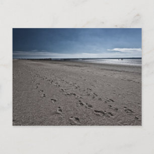 Breed strand op het noordelijk Zee Briefkaart