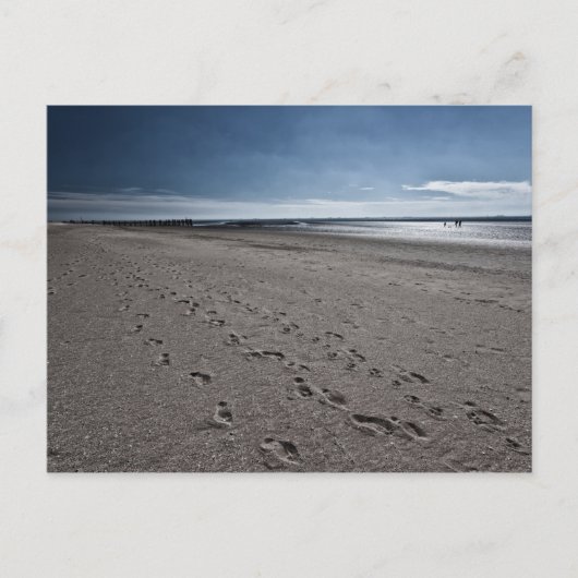 Breed strand op het noordelijk Zee Briefkaart (Voorkant)