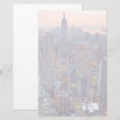 Breed uitzicht van Manhattan bij zonsondergang Briefpapier (Voorkant / Achterkant)