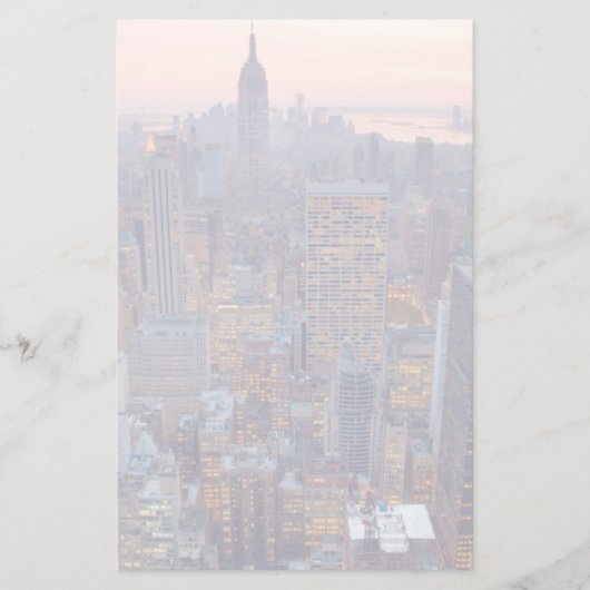 Breed uitzicht van Manhattan bij zonsondergang Briefpapier (Voorkant)