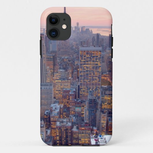 Breed uitzicht van Manhattan bij zonsondergang Case-Mate iPhone Case (Achterkant)