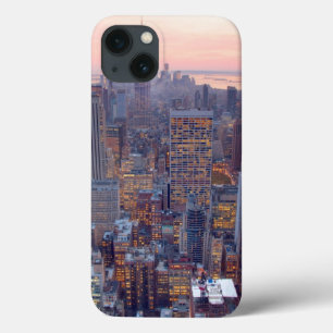 Breed uitzicht van Manhattan bij zonsondergang Case-Mate iPhone Case