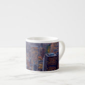 Breed uitzicht van Manhattan bij zonsondergang Espresso Kop (Voorkant rechts)