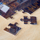 Breed uitzicht van Manhattan bij zonsondergang Legpuzzel (Zijkant)