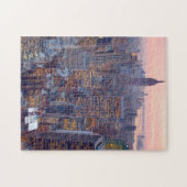 Breed uitzicht van Manhattan bij zonsondergang Legpuzzel (Horizontaal)