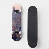 Breed uitzicht van Manhattan bij zonsondergang Persoonlijk Skateboard (Voorkant)