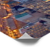 Breed uitzicht van Manhattan bij zonsondergang Poster (Hoek)