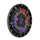 Breed van de bloemen dartbord (Voorkant Links)
