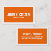 Breed Visitekaartje - oranje en wit (Voorkant / Achterkant)