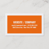 Breed Visitekaartje - oranje en wit (Achterkant)