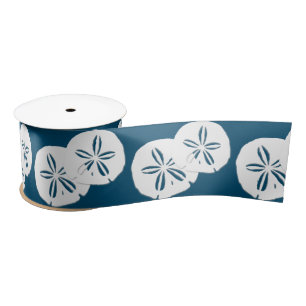 Breed zand Dollar Navy Blue Craft Satijnen Lint