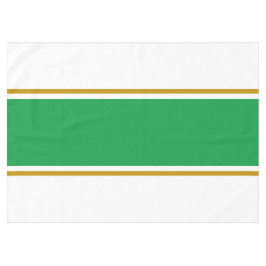 Breed Zee Groen Bruin Racing Stripes op Wit Tafelkleed