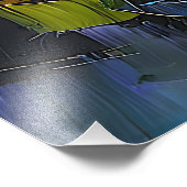 Breed zeegezicht Mediterraan strand en rotsen Foto Afdruk (Hoek)