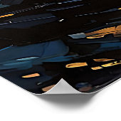 Breed zeegezicht Mediterraans gouden zonsondergang Poster (Hoek)