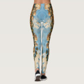 Breed zeegezicht Mediterraans Oude Haven Leggings (Achterkant)