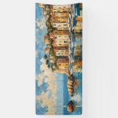 Breed zeegezicht Mediterraans Oude Haven Spandoek (Verticaal)