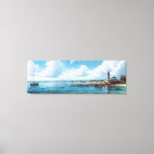 Breed zeegezicht Middellandse Baai Canvas Afdruk (Voorkant)