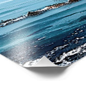 Breed zeegezicht Middellandse Baai Foto Afdruk (Hoek)