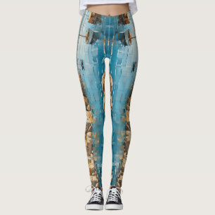 Breed zeegezicht Middellandse Zee Rustige Kustretr Leggings