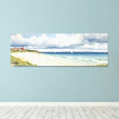 Breed zeegezicht "Norfolk Living by the Zee" Canvas Afdruk (Insitu (Houten vloer))