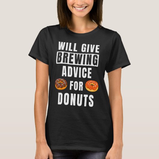 Breedadvies voor Donuts Brewmaster Funny Brewery T-shirt (Voorkant)