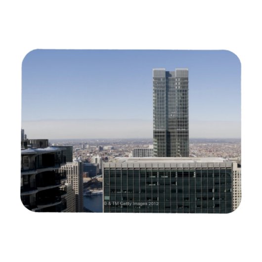 Breedantenne-uitzicht van Chicago, met het Magneet (Horizontaal)