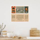 Breedband bij eerste veeleisende honkbal 1912 poster (Keuken)