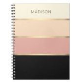 Breedband Blush Monogram Girly Notitieboek (Voorkant)