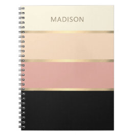 Breedband Blush Monogram Girly Notitieboek