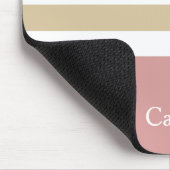 Breedband horizontale strepes roze naam en Daisy Muismat (Hoek)