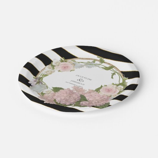 Breedband Hydrangea Floral Wreatand Gepiliseerd Papieren Bordje (Gekanteld)