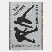 Breedband met uw KLEUREN en Jouw tekst Deken (Voorkant Verticaal)