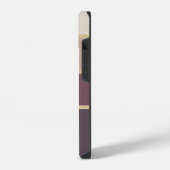 Breedband Modern Monogram Naam iPhone Hoesje (Linkerkant)
