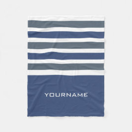 Breedbandes aangepast monogram deken