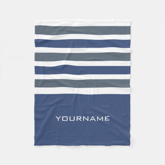 Breedbandes aangepast monogram deken (Voorkant)